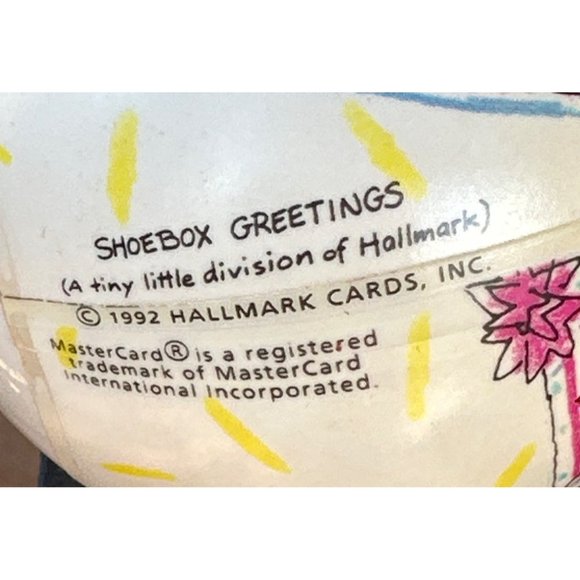 Vintage 1992 Hallmark Cards Mastercard All I Want For Christmas Glass Ornament - Picture 3 of 12